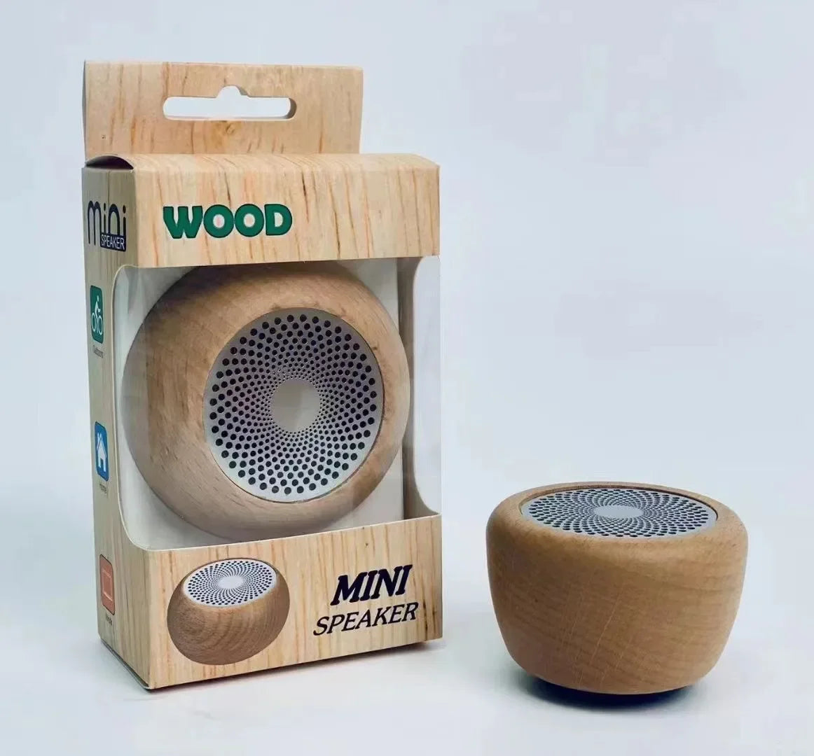 Retro Wooden Bluetooth Speaker Portable Creative Gift Solid Wood Mini Subwoofer Outdoor Small Audio Music Player Stereo Sound
