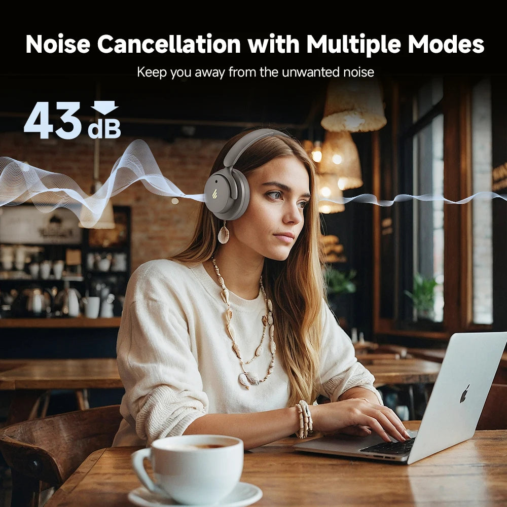 Edifier H9 Active Noise Cancelling Wireless Headphones Bluetooth 5.4 Headset Hi-Res Audio 75H Battery Life Foldable Design