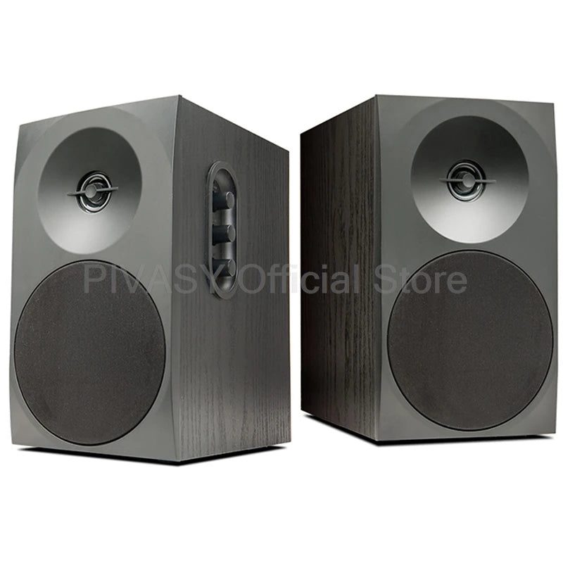 20W 4Inch Wireless Bluetooth Bookshelf Speaker High Fidelity Home Theater Subwoofer Wall Mounted Wooden LoudSpeaker for Computer