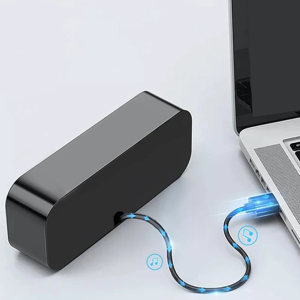 Portable USB Computer Speaker Pc Speaker All-In-One Mini Sound Bar Stereo Sound for TV/Laptop/Computer Plug and Play