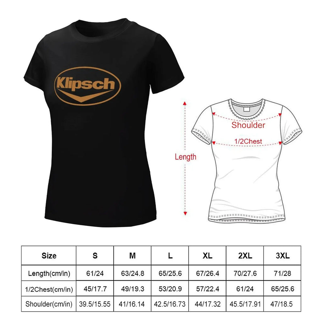 Klipsch Logo T-Shirt Plus Size Tops Cute Clothes Tops Women Clothes