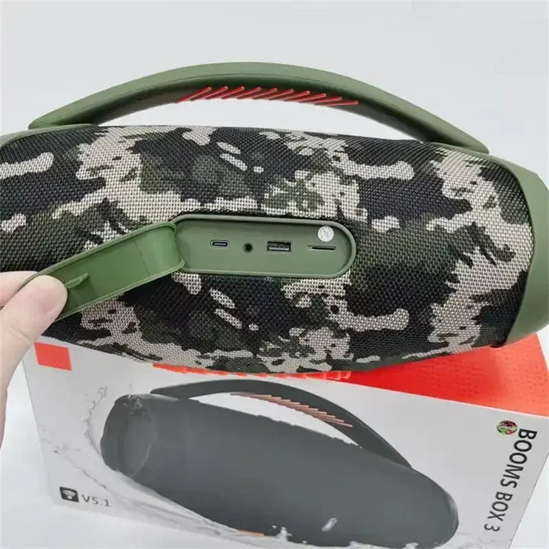 100W High-Power Boombox 3 Wireless Bluetooth Speaker Portable Outdoor Subwoofer RGB Stereo TWS Home Speaker Supports TF/AUX/USB