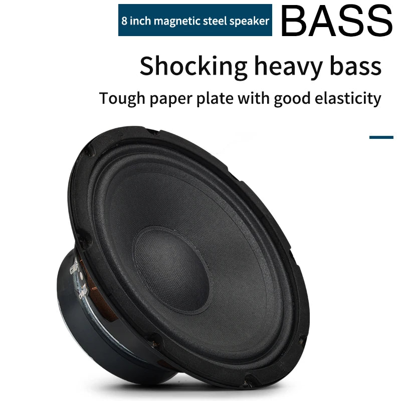 8 Inch 8ω/150w High Power Bass Speaker KTV Home Full-Frequency Floor Speaker Professional Private Room Conference Stage Audio