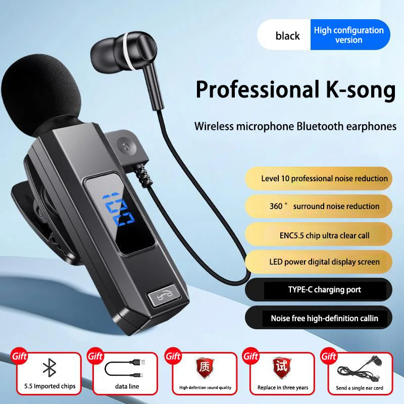M1 Microphone Wireless Bluetooth Earphones Sports Sweatproof  High Fidelity High-Definition Call Noise Cancelling Earphones