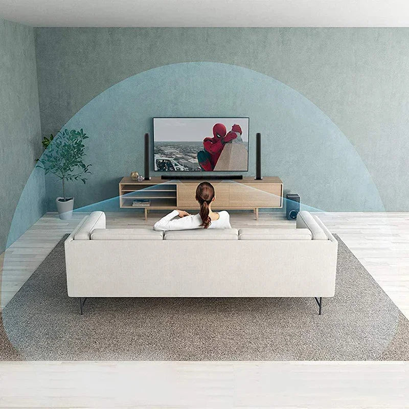 80W Bluetooth Speaker 5.0  TV SoundBar 2.1 Home Theater System 3D Surround Sound Bar Remote Control With Subwoofer for TV