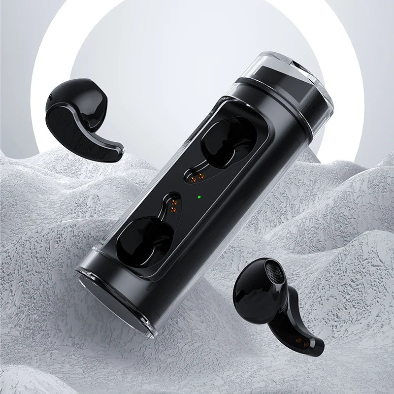 2023 Hot Sale Fashion Transparent Wireless Headset Bt Headphones HIFI  230mah Large Battery Sports Earbuds TWS Earphone