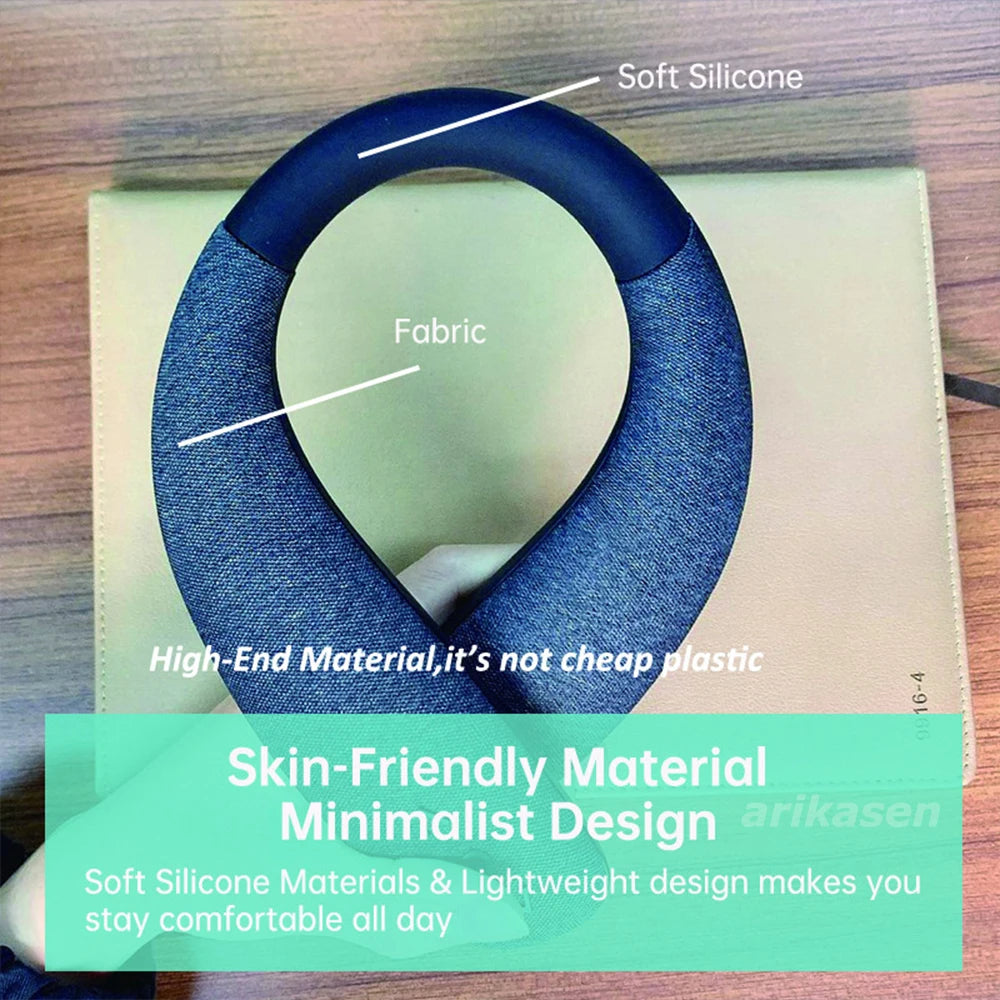 Neckband Bluetooth Speakers 12H Music Wireless Wearable Speaker True 3D Stereo Sound Portable Personal Speakers With Microphone