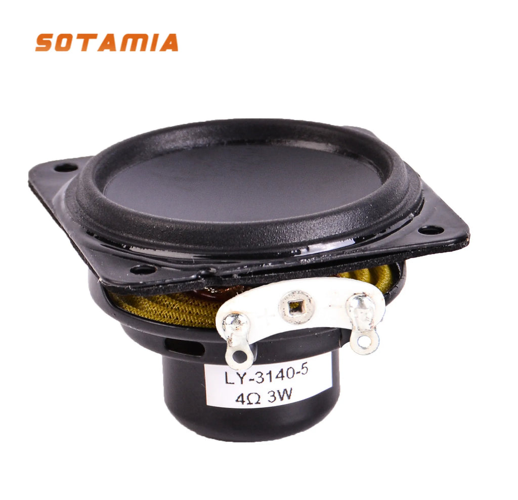SOTAMIA 2Pcs 40MM Portable Full Range Audio Speakers 4 Ohm 3W Sound Home Theater Loudspeaker for AI Smart Speakers