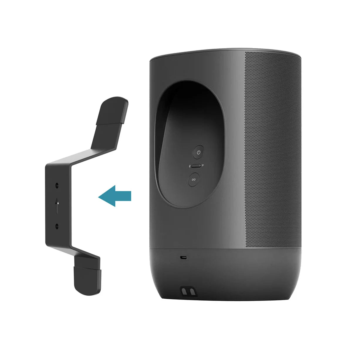 Wall Mount Holder for Sonos Move（Pair）Indoor & Outdoor Mount ,Smart Portable Speaker Holder