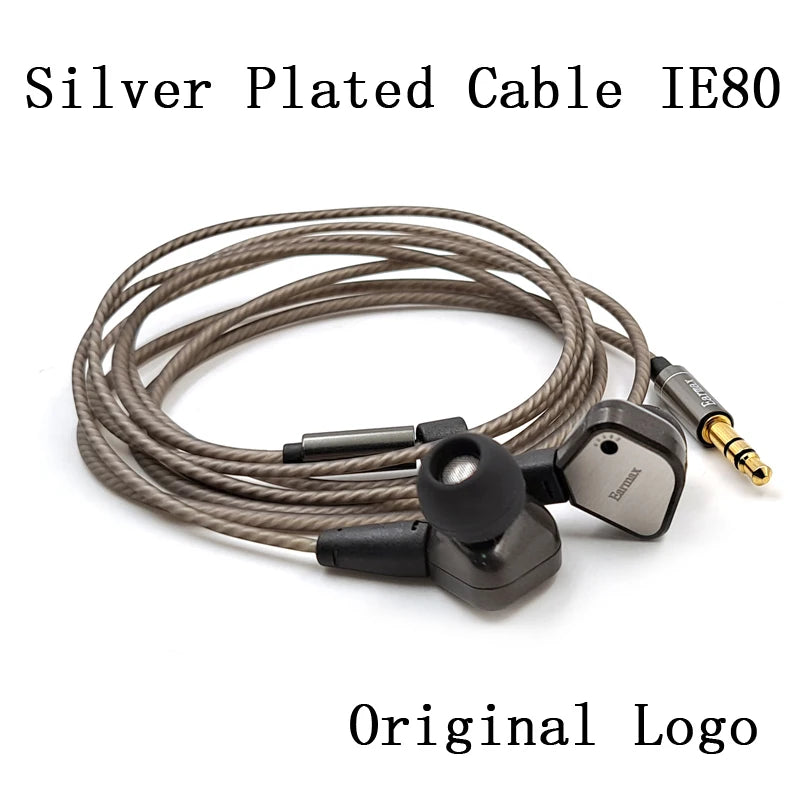 Classic Flagship Earplay IE80s IE80 Original in Ear Headphones Bass HIFI Earphone Headset Silver Plated Cable