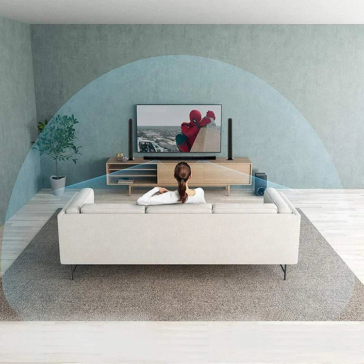 80W TV SoundBar 2.1 Bluetooth Speaker 5.0 Home Theater System 3D Surround Sound Bar Remote Control With Subwoofer for TV