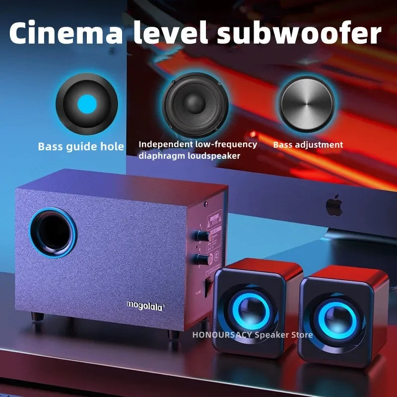 HIFI High Sound Quality Wooden Bluetooth Speaker 360 Stereo Subwoofer Music Center Home Theater Sound System Caixa De SomPara P