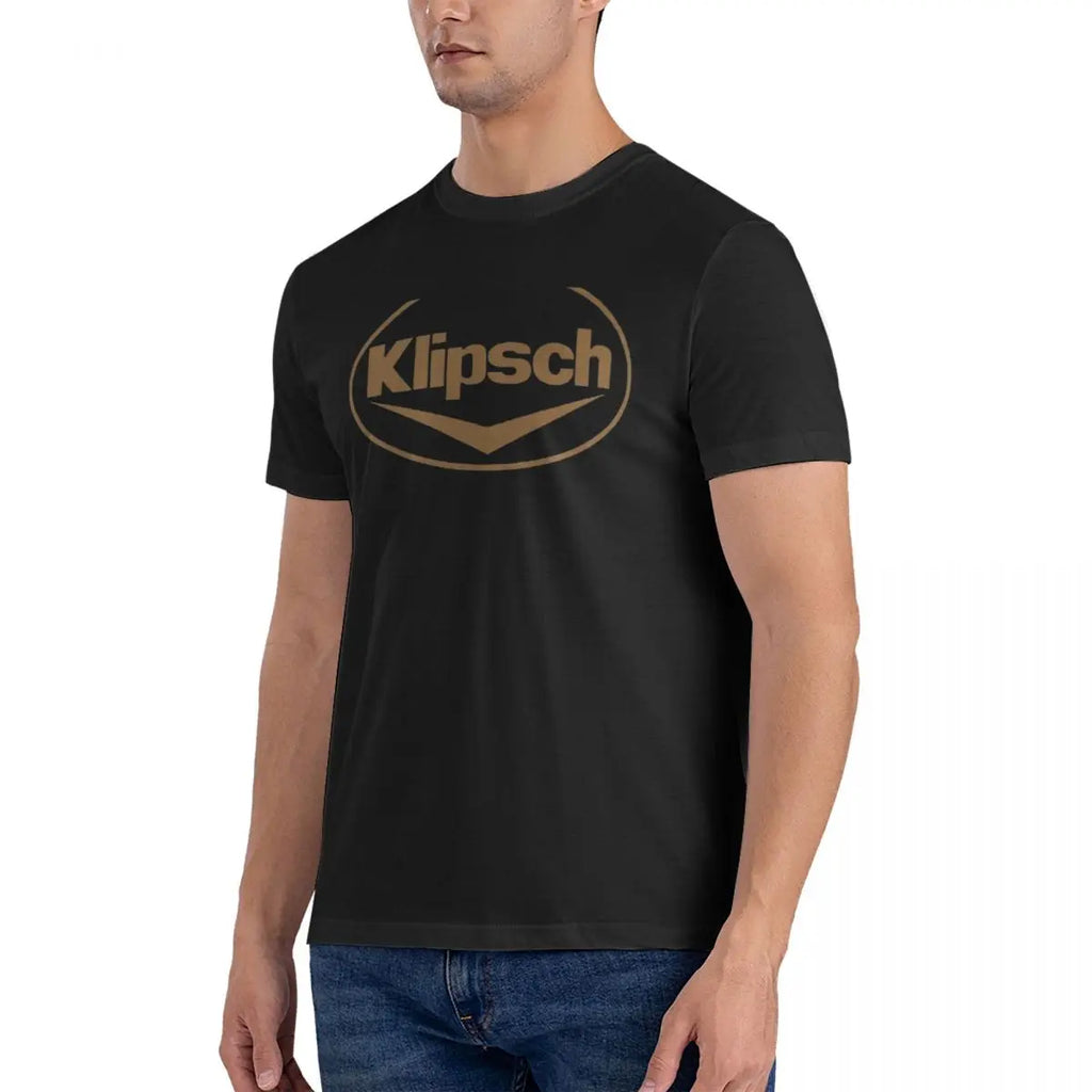 Best Selling Klipsch Logo T-Shirt Anime T-Shirt Tops T Shirt for Men Oversized T-Shirt New Streetwear O-Neck Cotton T Shirts