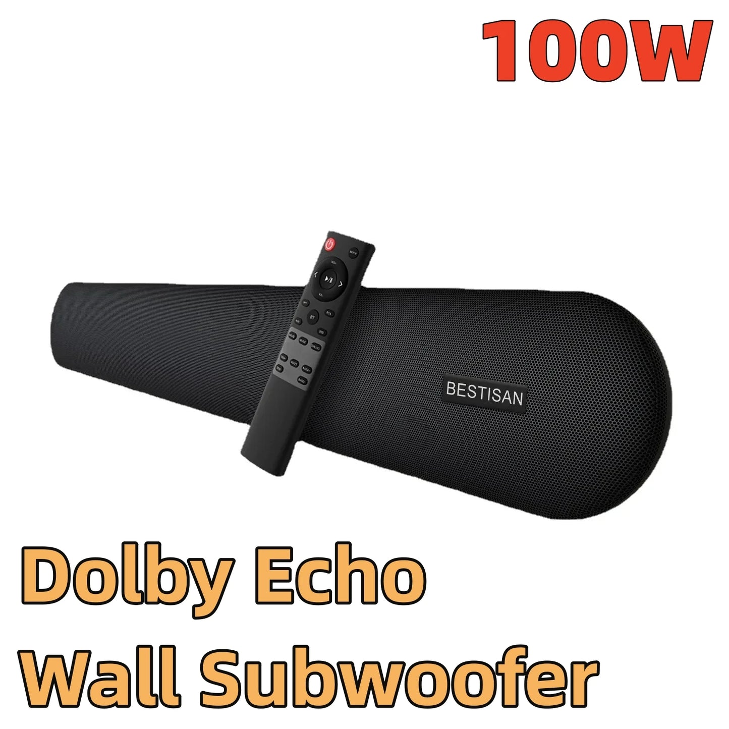 100W Soundbar High-Quality Bluetooth Speaker Multifunctional Dolby Echo Wall Subwoofer Home Sound Box With FM Radio RCA Remote