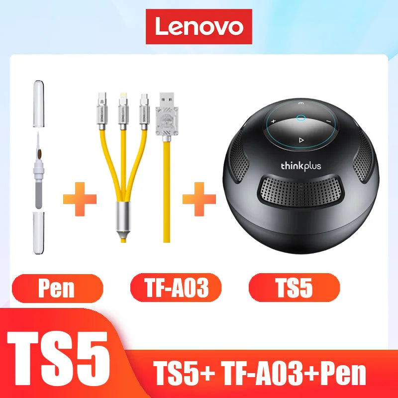 Choice Original Lenovo TS5 Bluetooth5.3 Speaker Outdoor Anker Loudspeaker Subwoofer Portable Sound Box Surround Sound Player