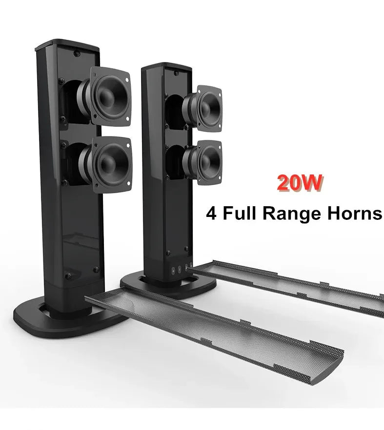 Home Theater Sound System 40W High Power Soundbar Wireless Bluetooth Speaker for TV Computer Projector Echo Wall Split Subwoofer