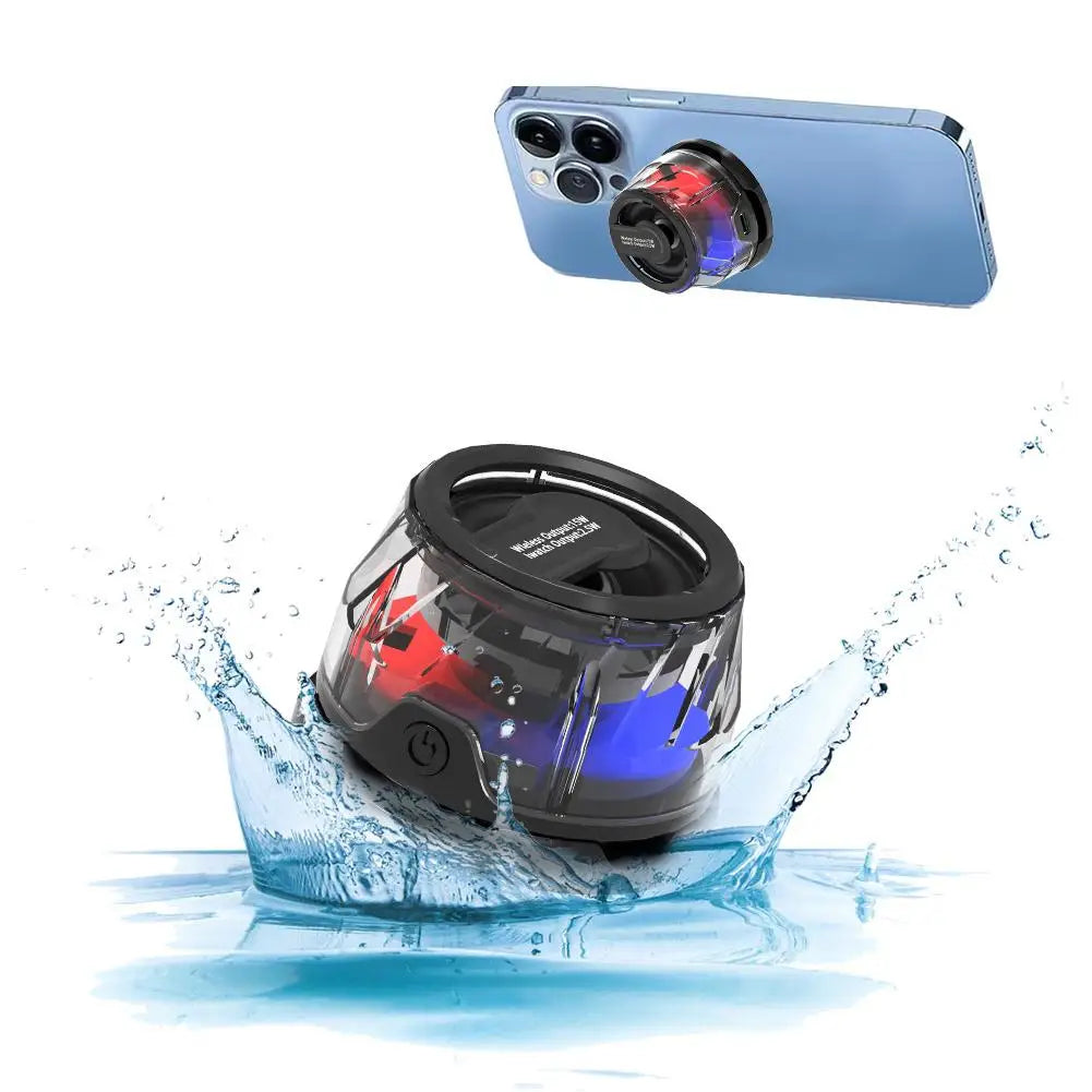 Mobile Phone Bluetooth Speaker Magnetic Subwoofer High Sound Quality Colorful Atmosphere Light Portable Bluetooth Small Colorful