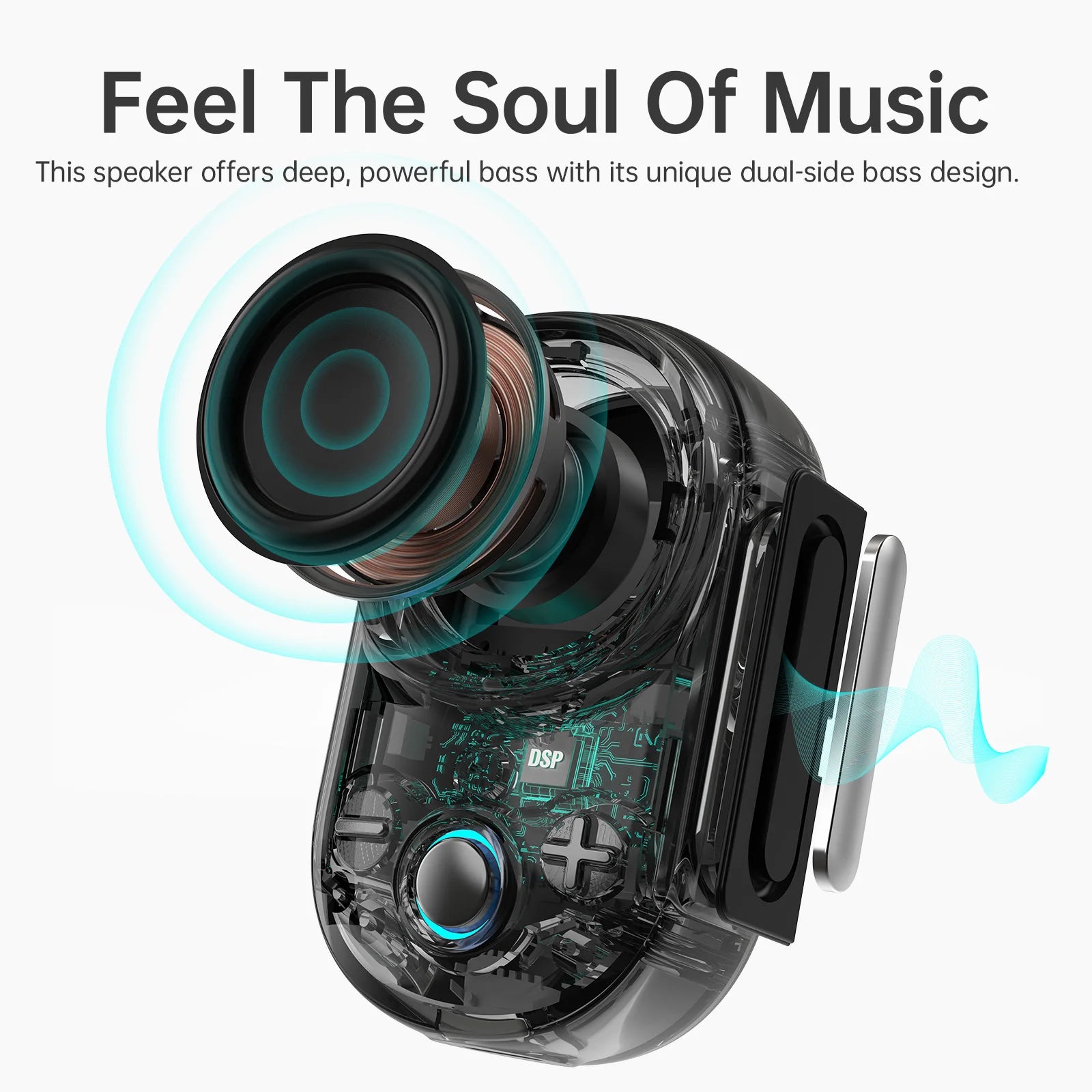 Divoom  Itour-S Portable Bluetooth Speaker 90dB Loud Sound Deep Bass IP67 Waterproof Camp Small Speaker Built-In Strap