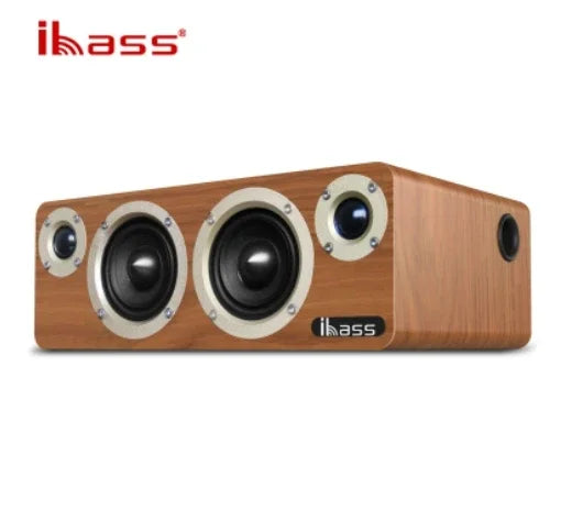 IBASS Wooden Speaker 200W Ultra High Power Bluetooth Speaker 4 Units Surround Sound Subwoofer Karaoke Wireless Coaxial Input