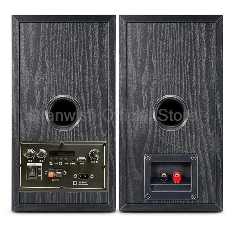 2Pcs 160W 5.25 Inch Active Speaker 2-Way Bookshelf Audio Sound Box 5.0 Blutooth HIFI Fever Surround Amplifier for Karaoke PC TV