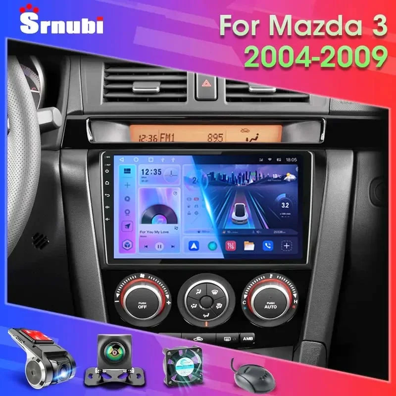 2 Din Android 12 for Mazda 3 2004-2009 Car Radio Multimedia Player Stereo Navigation With BOSE Carplay Speakers Head Unit Video