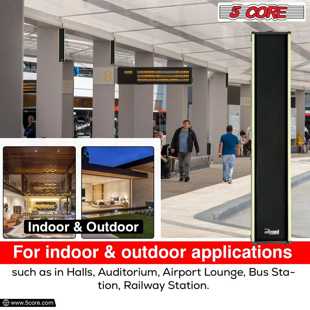 5Core Outdoor Speakers Stereo in Wall 300W Peak Passive Home Audio