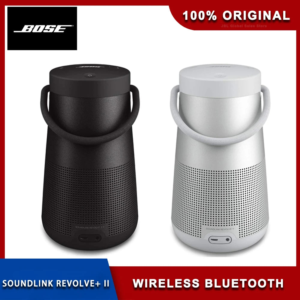 Bose SoundLink Revolve+ II Portable Bluetooth Speaker Wireless Water-Resistant Speaker With 360° Sound, Black