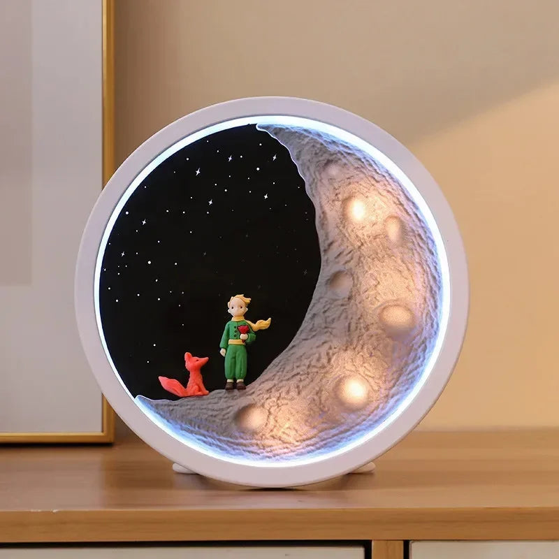 Birthday Gift Little Prince Wireless Mini Bluetooth Speaker Gaming Subwoofer Creative Bedroom Night Lamp Table Lamp Caixa De Som