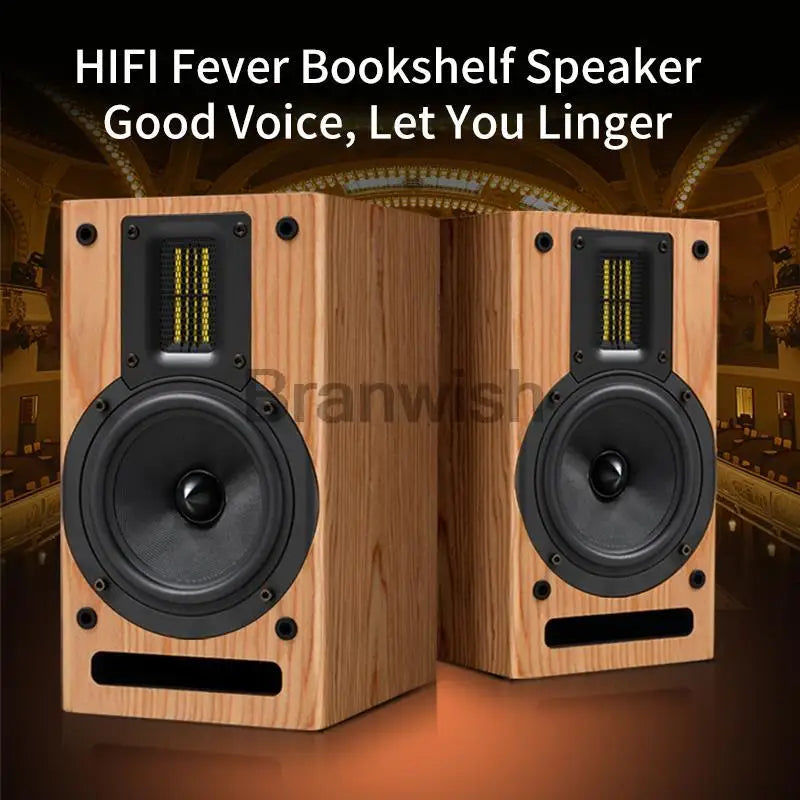 120W High-Power Audio 5-Inch Speaker Two-Way Bookshelf Speaker Hifi Fever 2.0 Audio Passive Home Theater Enthusiast Speaker 6Ω