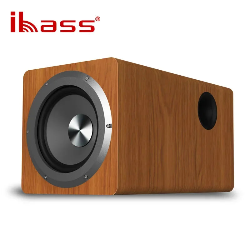 Ibass SU650D 100W High-Power Subwoofer Home Theater Hi-Fi Bass 6.5-Inch Wooden Active Subwoofer 110v-220v Wide Voltage