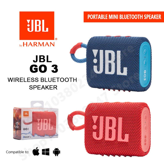 Original JBL GO 3 Wireless Bluetooth Speaker Portable Waterproof Speaker Outdoor Speakers Sports Bass Party Speaker JBL GO3