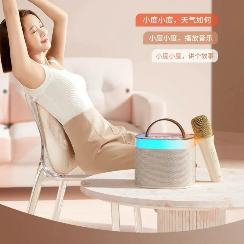 SOAIY SK2 Wireless Bluetooth Speaker With Microphone AI Voice Control for Small Family Gatherings Indoor Picnic Gaming Speaker