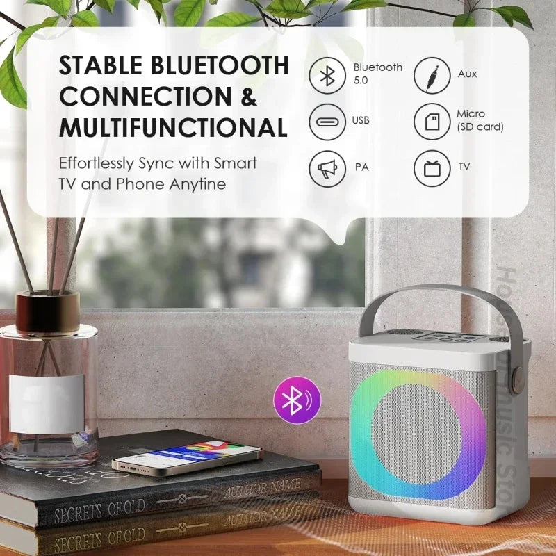 100W High Power Wireless Portable Microphone Bluetooth Speaker Sound Family Party Karaoke Subwoofer Boombox Caixa De Som Ys-307