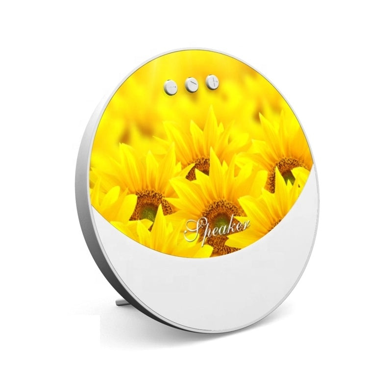 Portable Multimedia Blue Tooth Speaker Smart Table Lamp Light Alarm Clock Led Touch Light Speaker for Home