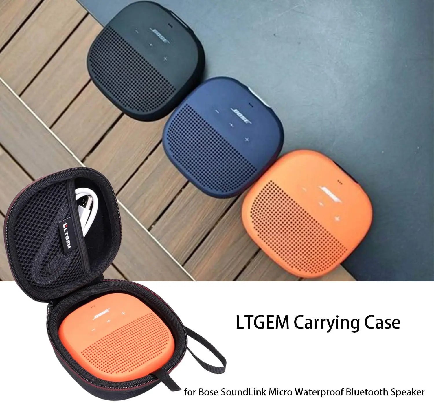 LTGEM EVA Hard Case for Bose SoundLink Micro Speaker (Black)