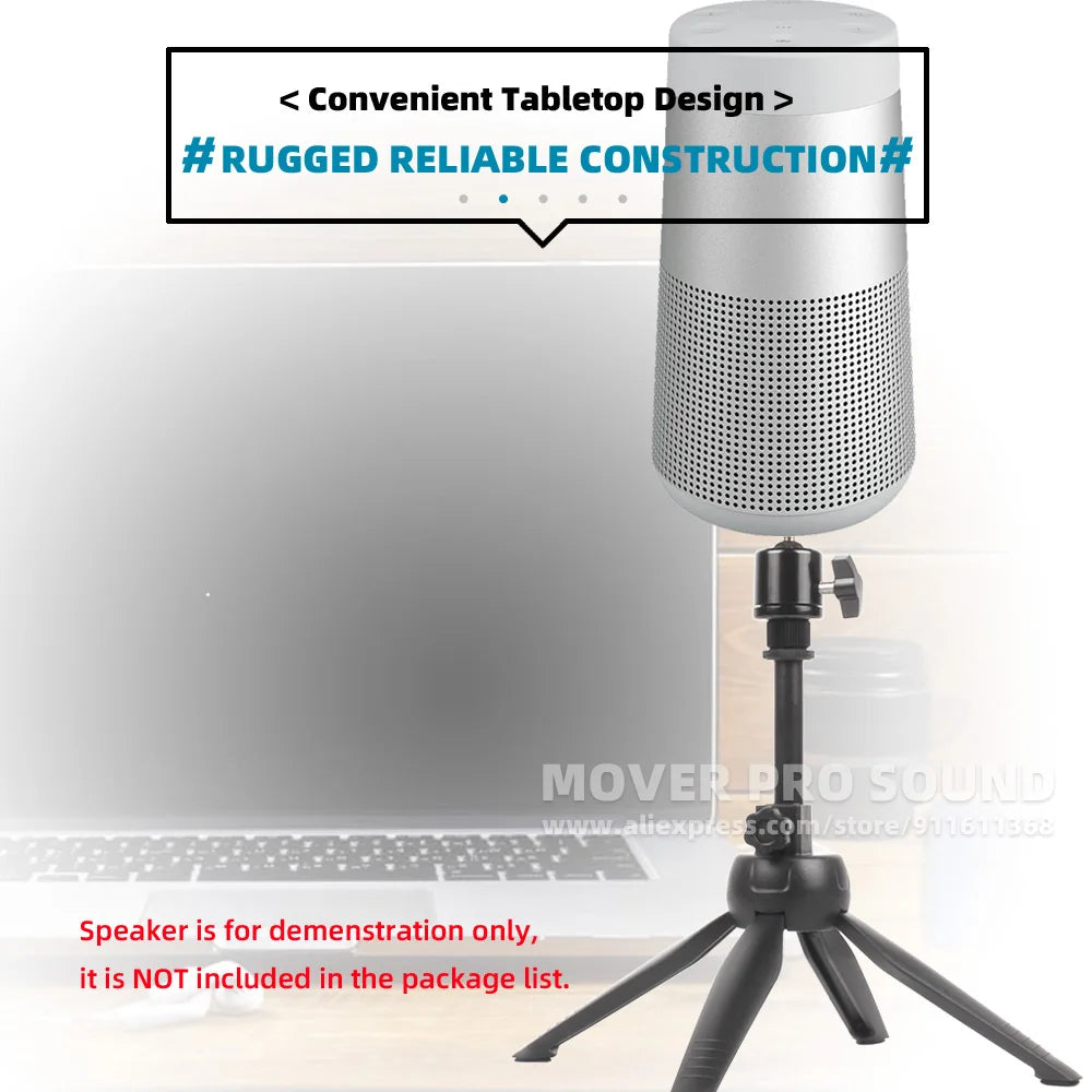 Tabletop Loudspeaker Holder Boom for BOSE SoundLink Revolve I and II + Plus Speaker Stand Table Desk Desktop Megaphone Mount