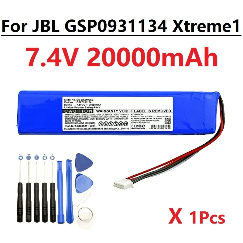 Upgrade Version for JBL Xtreme 1 Xtreme1 20000mAh GSP0931134 Battery for JBL Xtreme Wireless Bluetooth Speaker Batteria