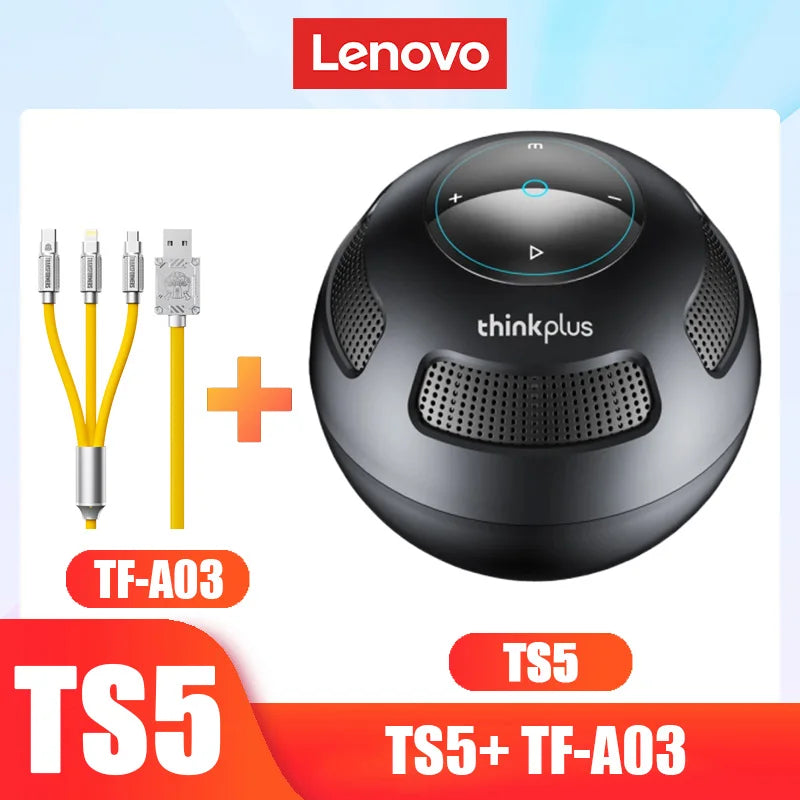 Choice Original Lenovo TS5 Bluetooth5.3 Speaker Outdoor Anker Loudspeaker Subwoofer Portable Sound Box Surround Sound Player