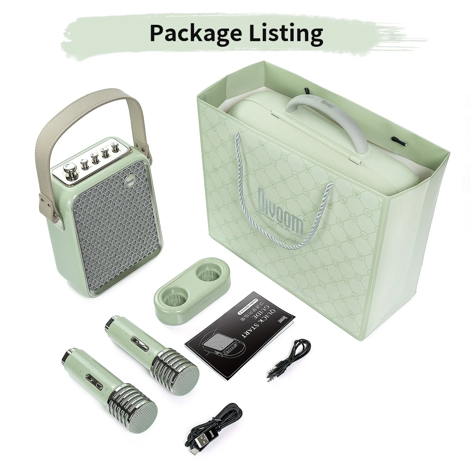 Divoom SongBird-HQ Portable Bluetooth Speaker Home Home Ktv Sound Set Home Karaoke Speakers Microphone Karaoke Microphone