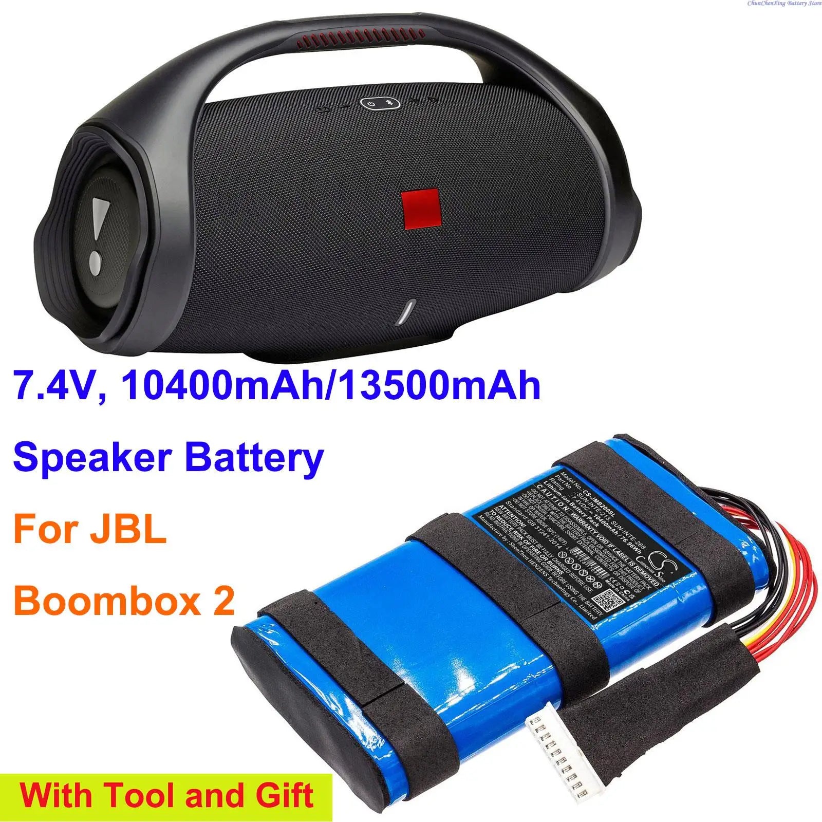 OrangeYu 7.4V 10400mAh/13500mAh Speaker Battery SUN-INTE-213 SUN-INTE-268 for JBL Boombox 2