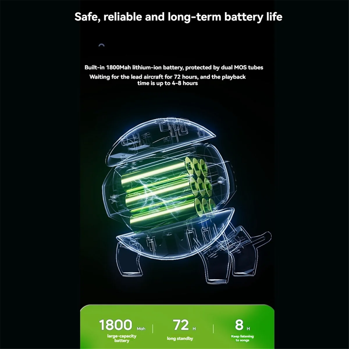 Smart Robot Monster Bluetooth Speaker Portable Stereo Alarm Clock AI Interactive Toys Wireless Audio TF Card FM Radio,A