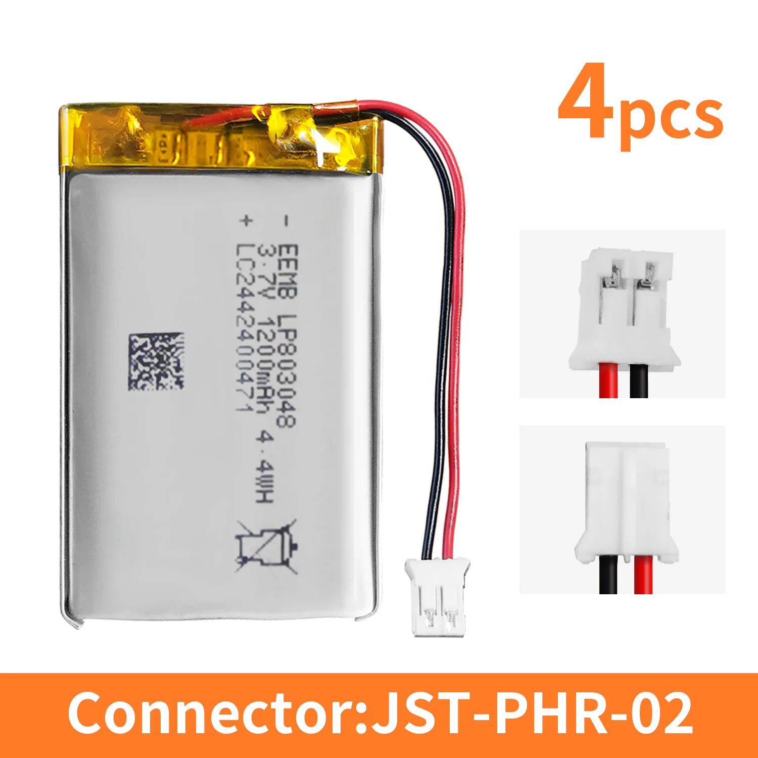 1~10pcs EEMB 803048 3.7V Lipo Battery 1200mAh Rechargeable Lithium Polymer Battery for GPS Navigator MP5 Bluetooth Speaker