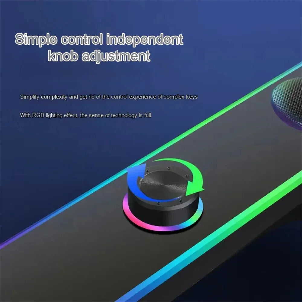 Bluetooth Speaker 4D Surround Soundbar Box Wired Computer Speakers Stereo Subwoofer Sound Bar for Laptop PC Theater TV Aux