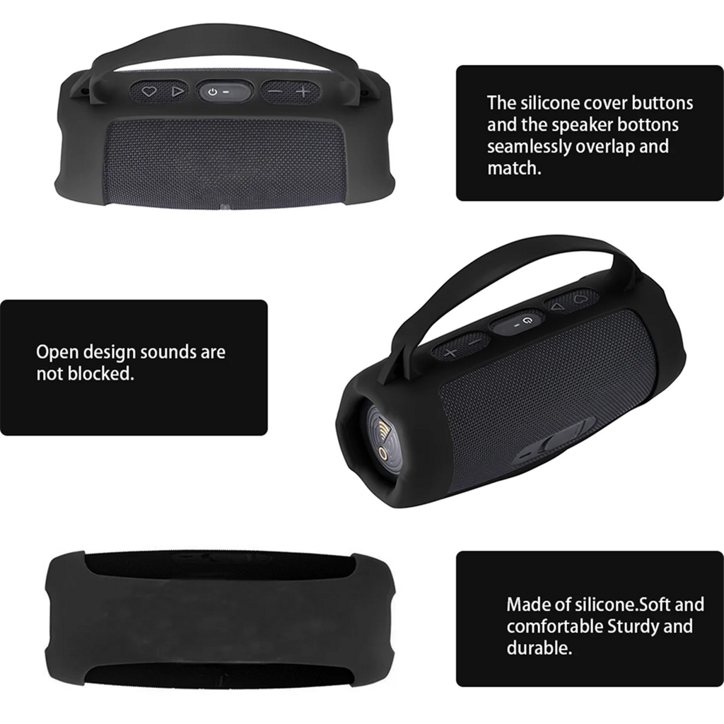 Silicone Cover Case Shockproof for JBL Charge 5 Wireless Wi-Fi Bluetooth Speaker Storage Protective Case Shell