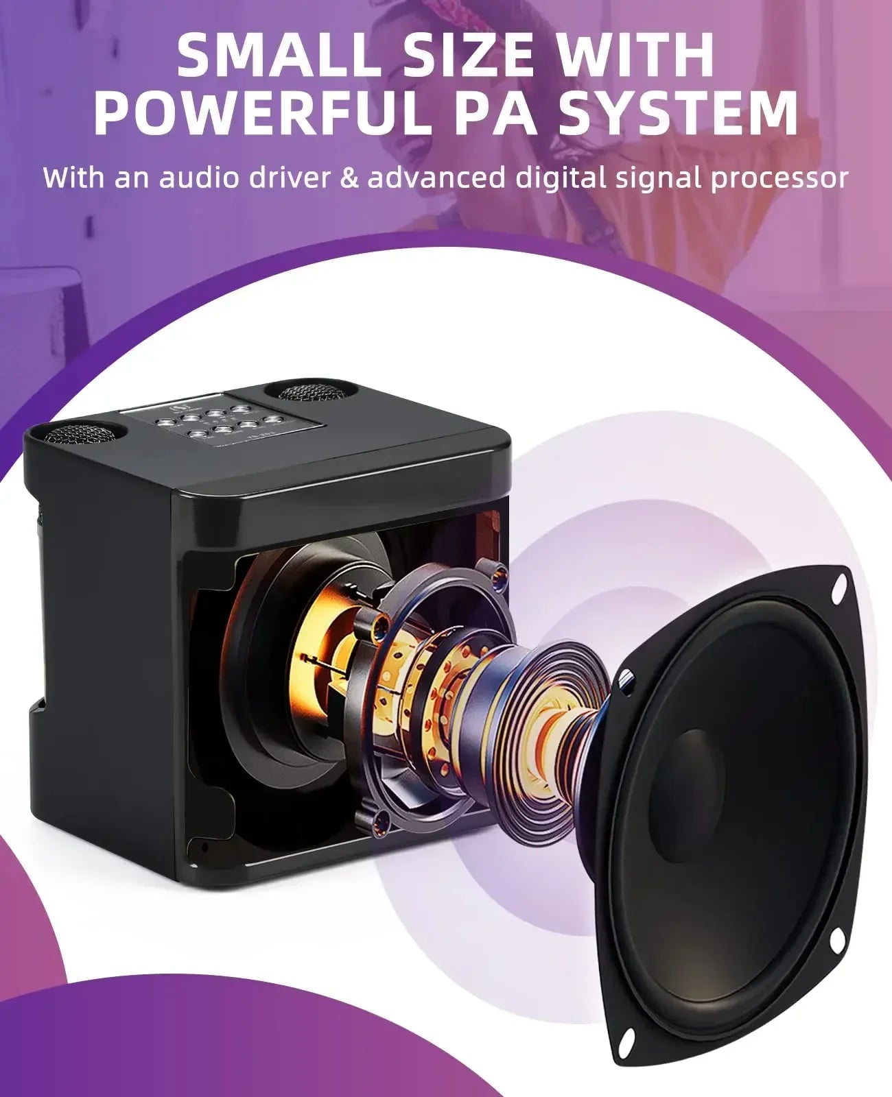 KTV Wireless Bluetooth Speaker All-In-One Machine, Home KTV Sound Set, Dual Microphone Portable Party Multifunctional Speakers