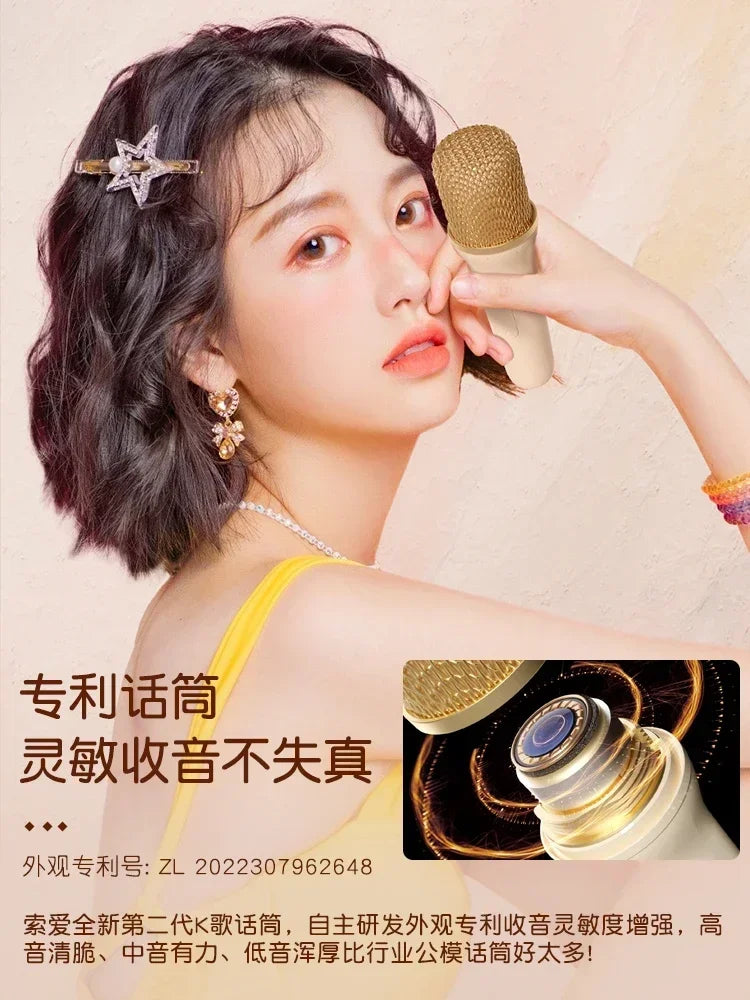 SOAIY SK2 Wireless Bluetooth Speaker With Microphone AI Voice Control for Small Family Gatherings Indoor Picnic Gaming Speaker