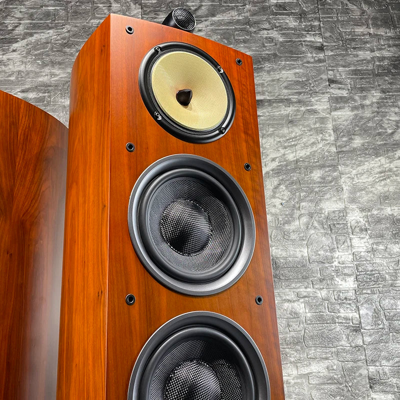 Balenald Home Theater System Nautilus Audio 801 Dual 8-Inch Bass Fever HiFi Three-Way Floor-Standing Passive Speakers