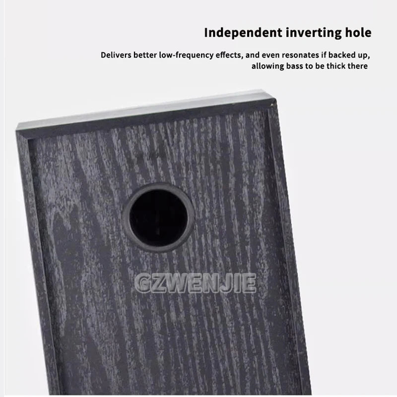 4 Inch Subwoofer Speaker Passive Bookshelf HiFi Speaker Three-Way Surround Sound Speaker Sound Box Power 60W Speaker a Pair