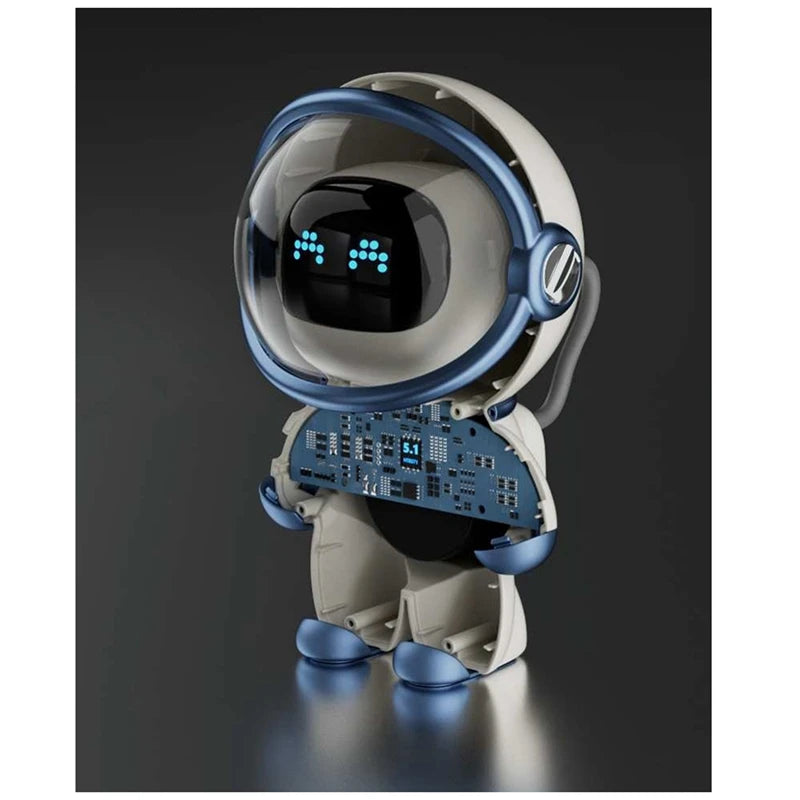 Astronaut Smart Bluetooth Speaker AI Voice Hifi Audio Desktop Multifunctional Audio New Digital Alarm Clock FM Radio