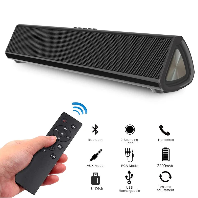80W TV Sound Bar Wireless Bluetooth Speaker Home Theater Sound System 3D Stereo Surround With Remote Control Caixa De Som for Pc